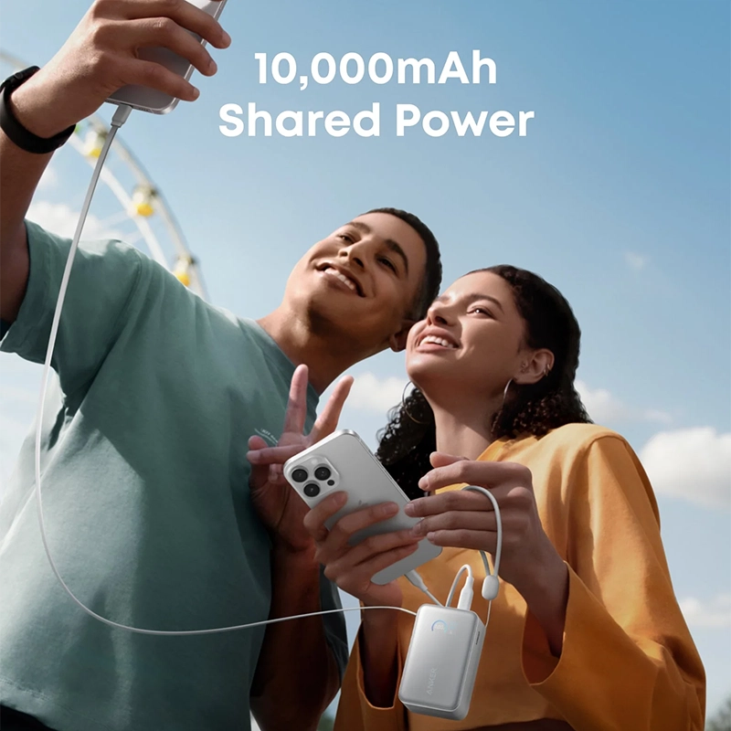 Anker Nano Power Bank (10K, 45W, Built-In USB-C Cable ) A1638